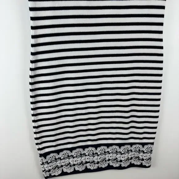 Talbots Striped Navy Blue and White Dress ~XS - Picture 7 of 10